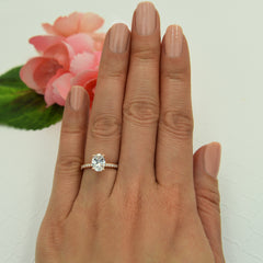 1.25 ctw Oval Accented Ring - Rose GP