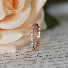 Art Deco Marquise Eternity Band - Rose GP, 30% Final Sale