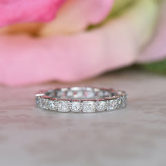 1/4 ctw Princess Art Deco Engraved Eternity Band