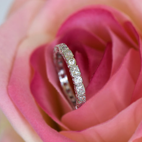 1 ctw Half Eternity Band - Rose GP