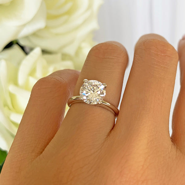 4 carat Gia certified beautiful round diamond ring