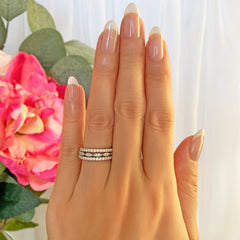 Art Deco Half Eternity Three Band Set