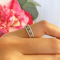 Art Deco Half Eternity Three Band Set