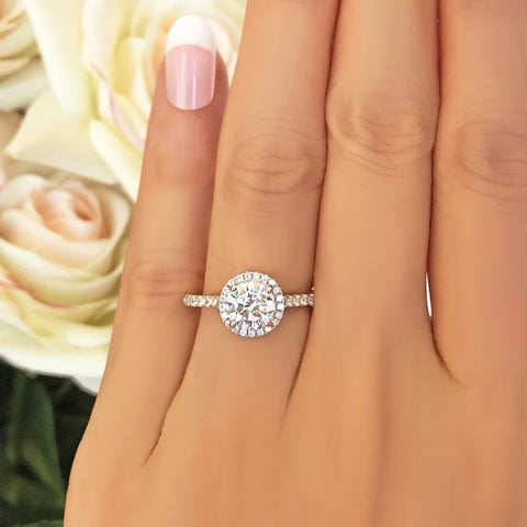 1.5 ct 6 Prong V Style Classic Solitaire Ring