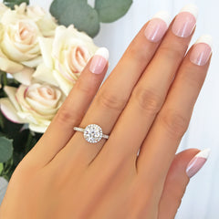 1.5 ctw Classic Round Halo Ring