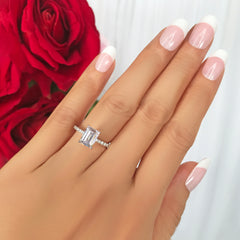 2 ctw Emerald Accented Solitaire Ring - 30% Final Sale
