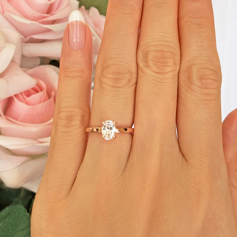 2 ct Pear Solitaire Ring - Rose GP, 50% Final Sale