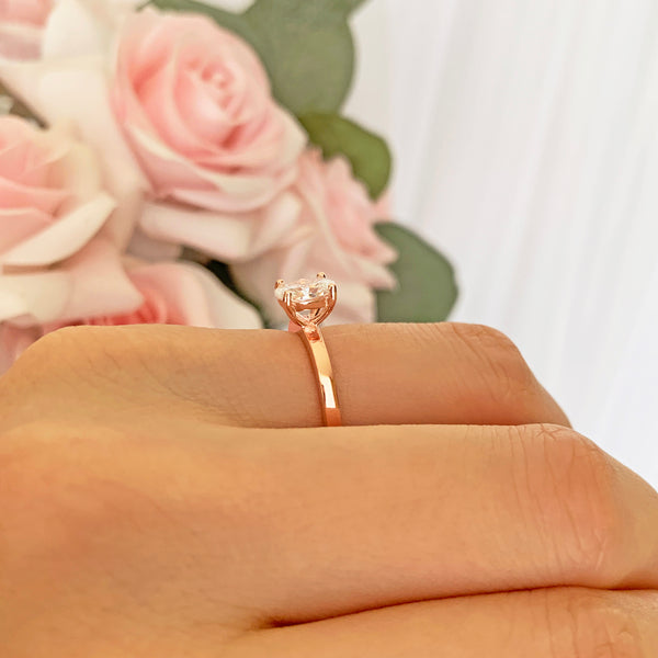 3/4ct Pink Diamond Rose Gold Solitaire