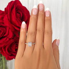 2 ctw Emerald Accented Solitaire Ring - 30% Final Sale
