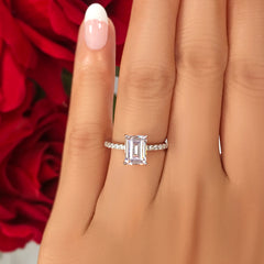 2 ctw Emerald Accented Solitaire Ring - 30% Final Sale