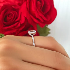 2 ctw Emerald Accented Solitaire Ring - 30% Final Sale