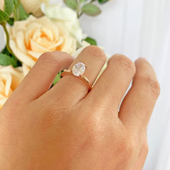 1.2 ct Oval Classic Solitaire Ring - Rose GP, 50% Final Sale