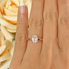 1.2 ct Oval Classic Solitaire Ring - Rose GP, 50% Final Sale