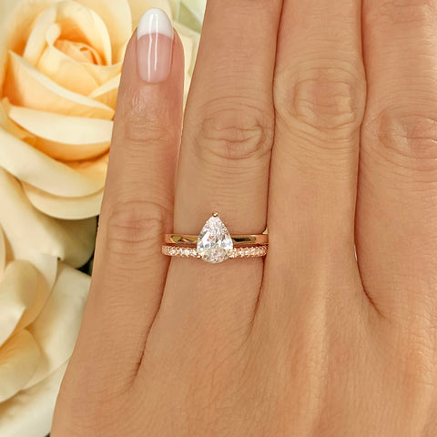 3 ct 4 Prong Stacking Solitaire Ring - Rose GP, 50% Final Sale