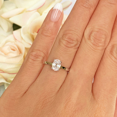 2 ct Oval Stacking Solitaire Ring - Rose GP, 50% Final Sale