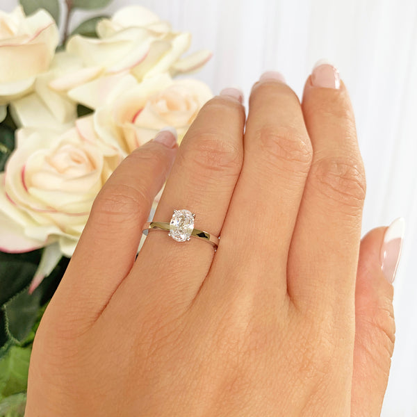 3/4 ct Oval Solitaire Ring - 50% Final Sale