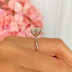 4 ct Classic 6 Prong V Style Solitaire Ring - 50% Final Sale