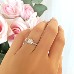 1.25 ctw Princess Accented Ring