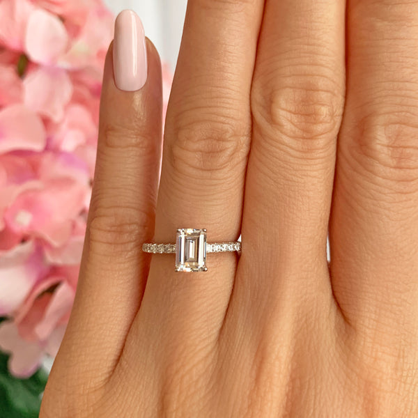 1.25 carat emerald cut on sale diamond