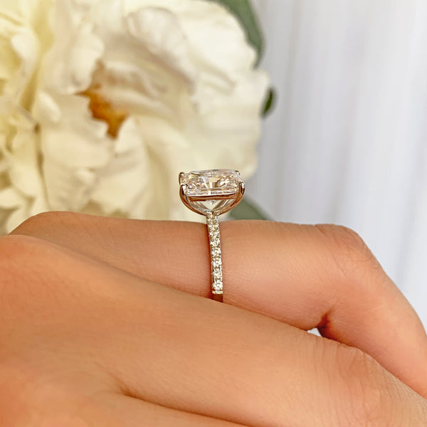 3.75 ctw Radiant Accented Solitaire Ring