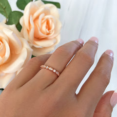 Art Deco Marquise Eternity Band - Rose GP, 30% Final Sale