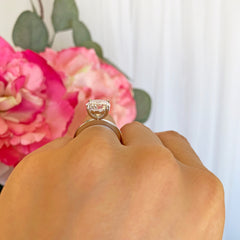 3 ct 4 Prong Solitaire Ring - 10k Solid White Gold, 30% Final Sale, Sz 4-6