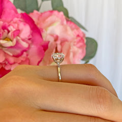 3 ct 4 Prong Solitaire Ring - 10k Solid White Gold, 30% Final Sale, Sz 4-6