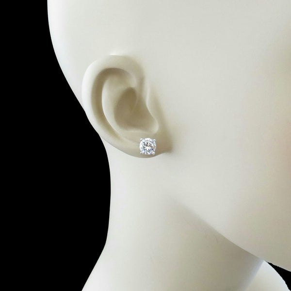 2 ctw 4 Prong Stud Earrings