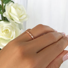 Wide Art Deco Band - Rose GP - 40% Final Sale