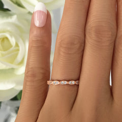 Wide Art Deco Band - Rose GP - 40% Final Sale