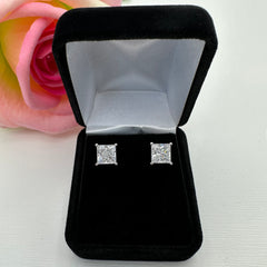 3 ctw Princess Stud Earrings, 1.5 ct Each - 30% Final Sale