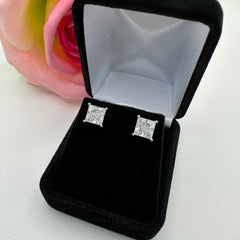 3 ctw Princess Stud Earrings, 1.5 ct Each - 30% Final Sale