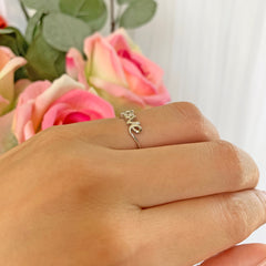 .1 ct Cursive Love Ring - 50% Final Sale