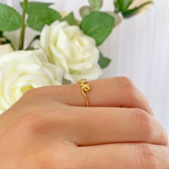 .1 ct Cursive Love Ring - Yellow GP, 50% Final Sale, Sz 5, 6, 8