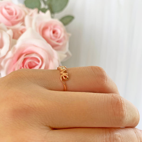 Vintage 18K Genuine Gold Electroplating Women Ring Zircon Geometric Love  Ring - China Rings and Jewelry price | Made-in-China.com