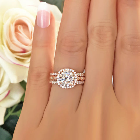 2.25 ctw Square Halo Set