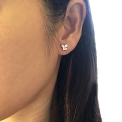 3/4 ctw Butterfly Stud Earrings