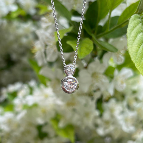 1 ctw Accented Round Solitaire Necklace