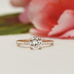 1.25 ctw Round Accented Ring - Rose GP, 50% Final Sale