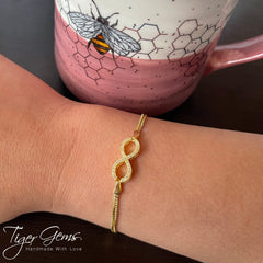 Infinity Bracelet - Yellow GP, 60% Final Sale