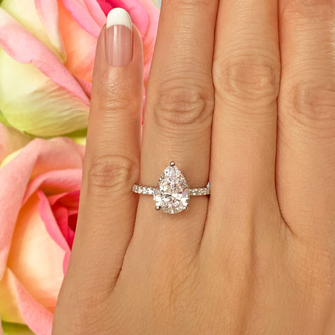 1.2 ct Pear Solitaire Bridal Set - Rose GP