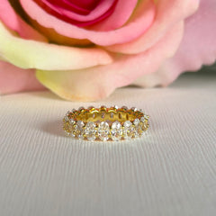 4 ctw Oval Eternity Band - Yellow GP