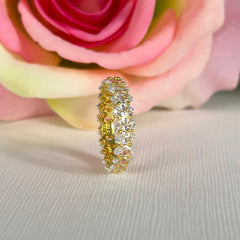 4 ctw Oval Eternity Band - Yellow GP