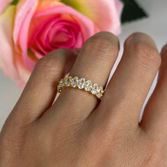 4 ctw Oval Eternity Band - Yellow GP