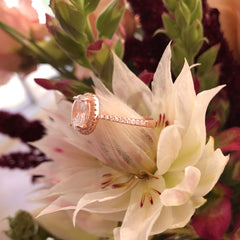 2.25 ctw Oval Halo Ring - Rose GP