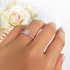 1.25 ctw Round Accented Ring - Rose GP, 60% Final Sale