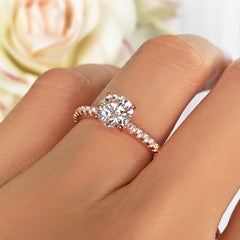 1.25 ctw Round Accented Ring - Rose GP, 60% Final Sale