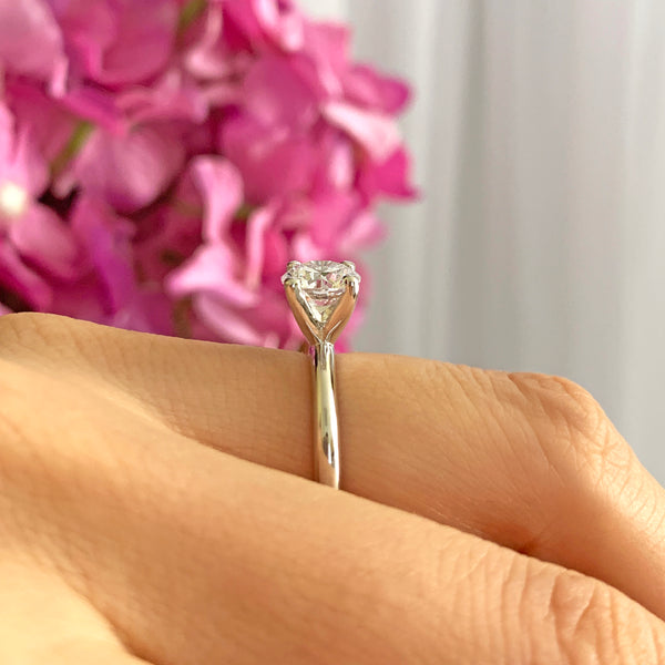 1.5 ct Classic V Style 4 Prong Solitaire Ring