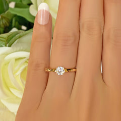 1/2 ct Solitaire Ring - Yellow GP