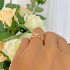 1/2 ct Solitaire Ring - Yellow GP